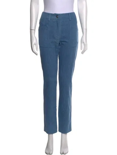 Pre-owned Akris Straight Leg Pants In Blue