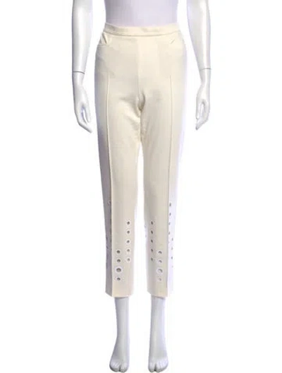Pre-owned Akris Straight Leg Pants In Blue/white