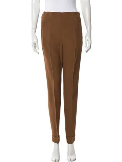 Pre-owned Akris Straight Leg Pants In Brown