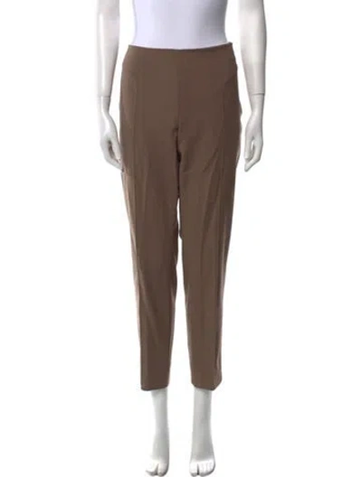 Pre-owned Akris Straight Leg Pants In Brown