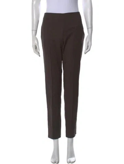 Pre-owned Akris Straight Leg Pants In Brown