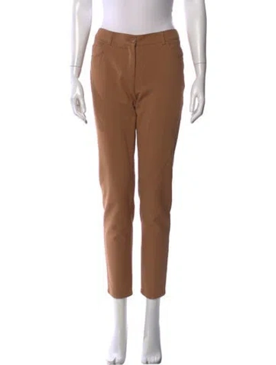 Pre-owned Akris Straight Leg Pants In Brown