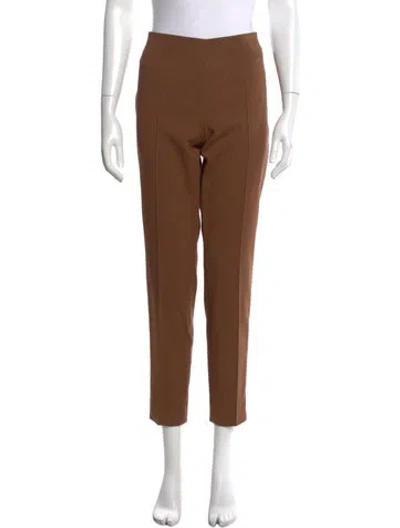 Pre-owned Akris Straight Leg Pants In Brown