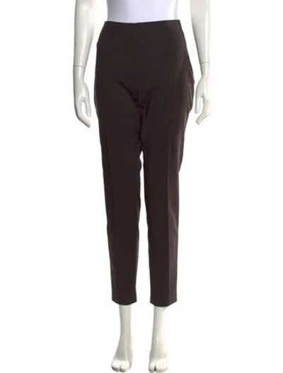 Pre-owned Akris Straight Leg Pants In Brown