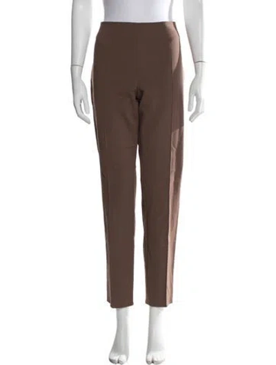 Pre-owned Akris Straight Leg Pants In Brown