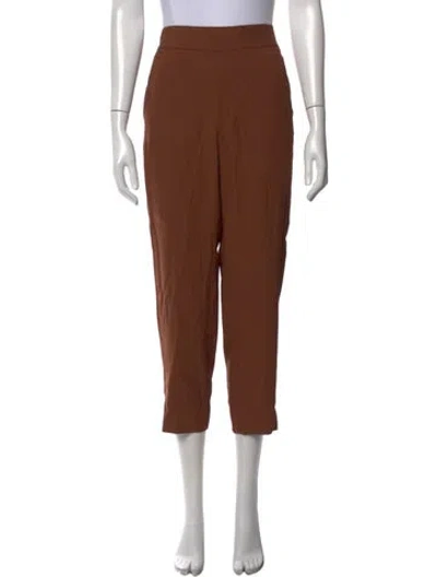 Pre-owned Akris Straight Leg Pants In Brown