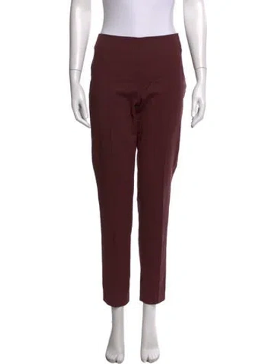 Pre-owned Akris Straight Leg Pants In Burgundy