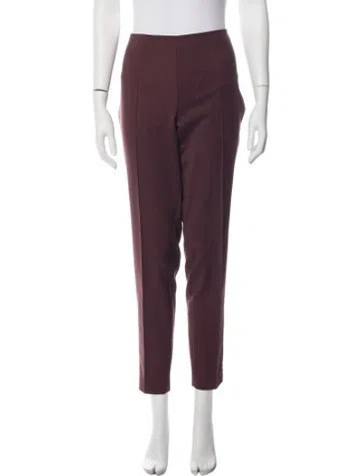 Pre-owned Akris Straight Leg Pants In Burgundy