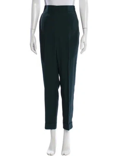 Pre-owned Akris Straight Leg Pants In Green