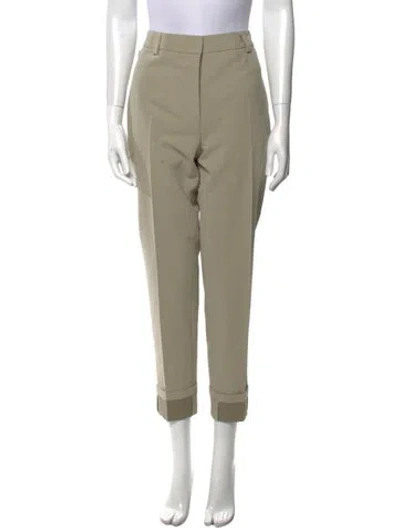 Pre-owned Akris Straight Leg Pants In Green