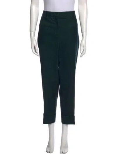 Pre-owned Akris Straight Leg Pants In Green