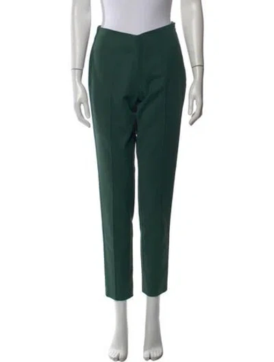 Pre-owned Akris Straight Leg Pants In Green