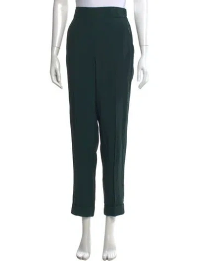 Pre-owned Akris Straight Leg Pants In Green