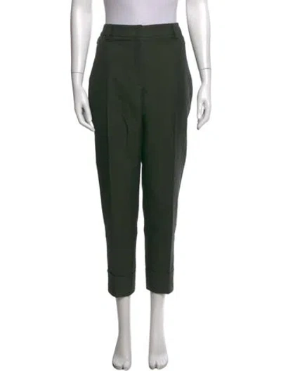 Pre-owned Akris Straight Leg Pants In Green