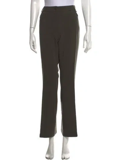 Pre-owned Akris Straight Leg Pants In Green