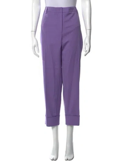 Pre-owned Akris Straight Leg Pants In Purple