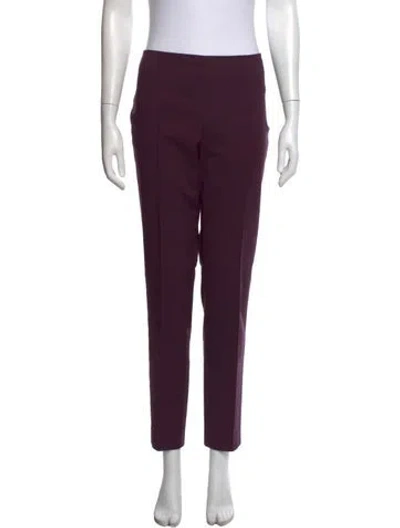 Pre-owned Akris Straight Leg Pants In Purple