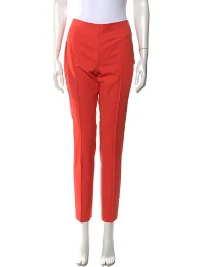 Pre-owned Akris Straight Leg Pants In Red