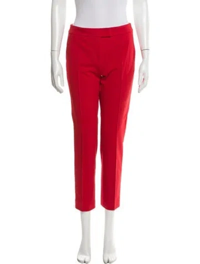 Pre-owned Akris Straight Leg Pants In Red