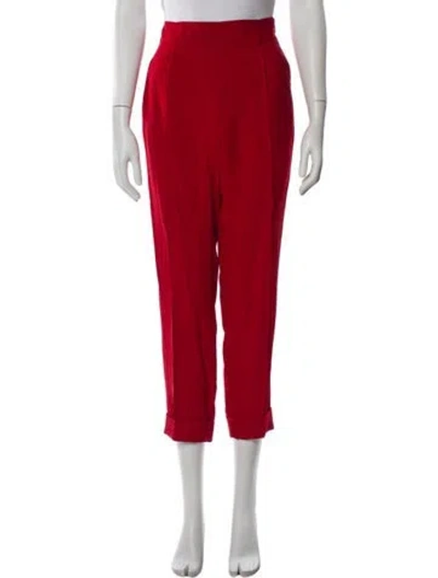 Pre-owned Akris Straight Leg Pants In Red