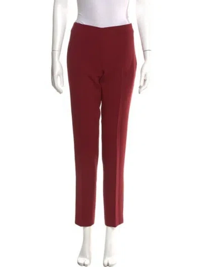 Pre-owned Akris Straight Leg Pants In Red
