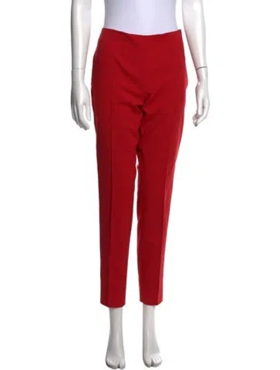 Pre-owned Akris Straight Leg Pants In Red