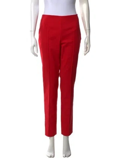 Pre-owned Akris Straight Leg Pants In Red