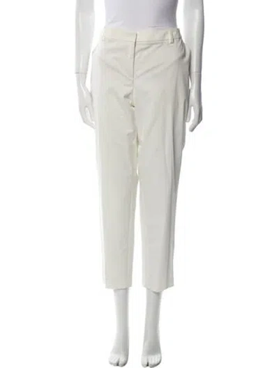 Pre-owned Akris Straight Leg Pants In White