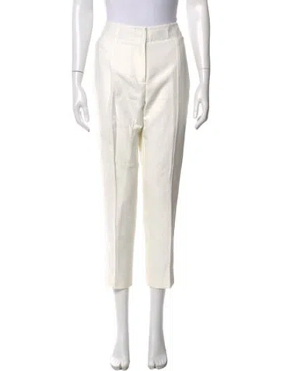 Pre-owned Akris Straight Leg Pants In White