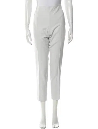 Pre-owned Akris Straight Leg Pants In White