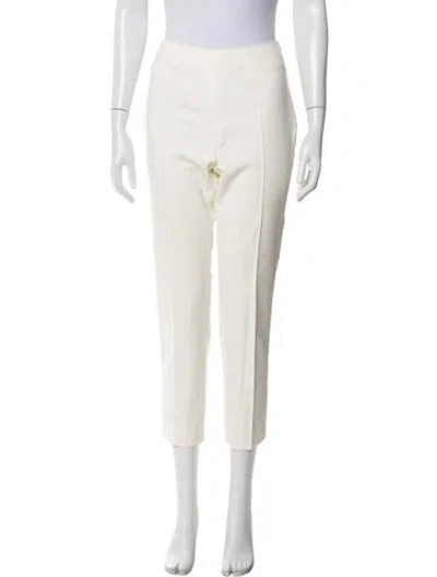 Pre-owned Akris Straight Leg Pants In White