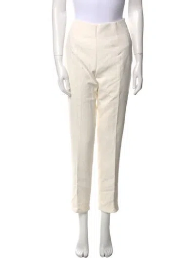 Pre-owned Akris Straight Leg Pants In White