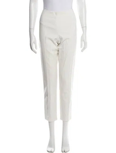 Pre-owned Akris Straight Leg Pants In White