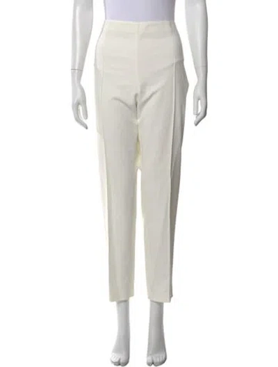 Pre-owned Akris Straight Leg Pants In White