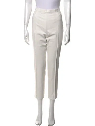 Pre-owned Akris Straight Leg Pants In White