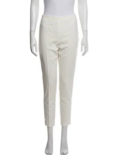 Pre-owned Akris Straight Leg Pants In White