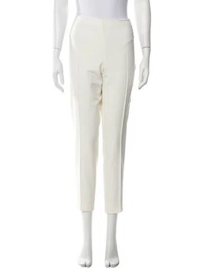Pre-owned Akris Straight Leg Pants In White