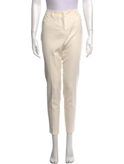 Pre-owned Akris Straight Leg Pants In White