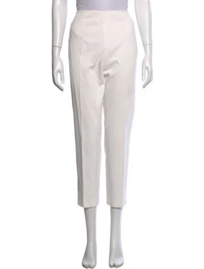 Pre-owned Akris Straight Leg Pants In White