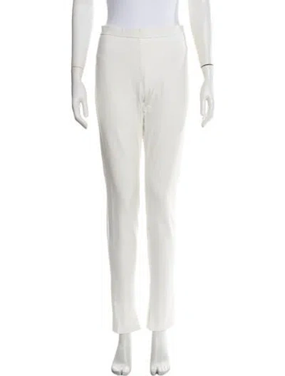 Pre-owned Akris Straight Leg Pants In White