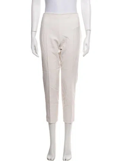 Pre-owned Akris Straight Leg Pants In White