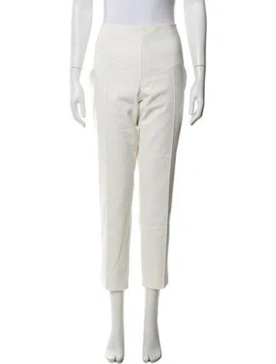 Pre-owned Akris Straight Leg Pants In White