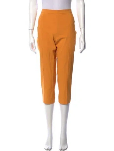Pre-owned Akris Straight Leg Pants In Yellow