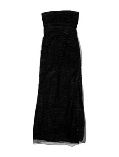 Pre-owned Akris Strapless Long Dress In Black