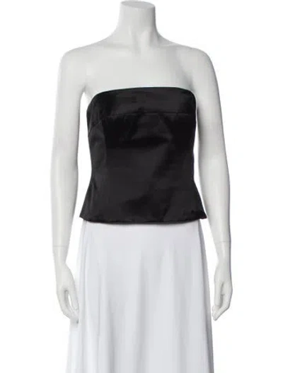 Pre-owned Akris Strapless Top In Black