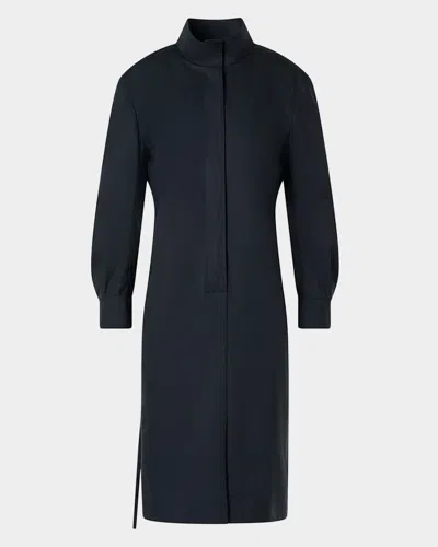 Akris Stretch Cotton Knee-length Dress In Black