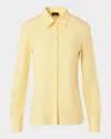 Akris Stretch Poplin Button-front Shirt In Yellow