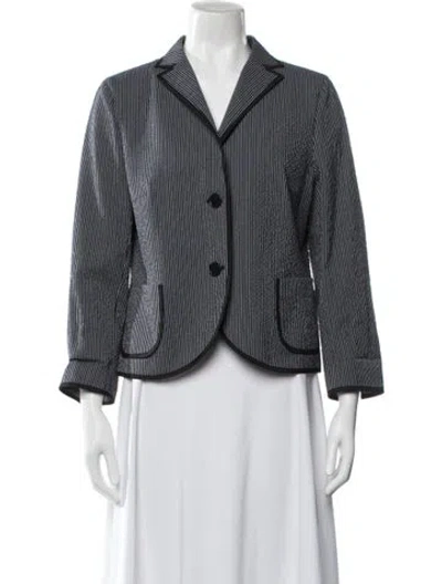 Pre-owned Akris Striped Blazer In Blue