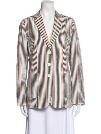 Pre-owned Akris Striped Blazer In Neutral