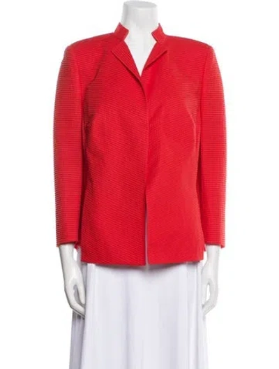 Pre-owned Akris Striped Blazer In Orange